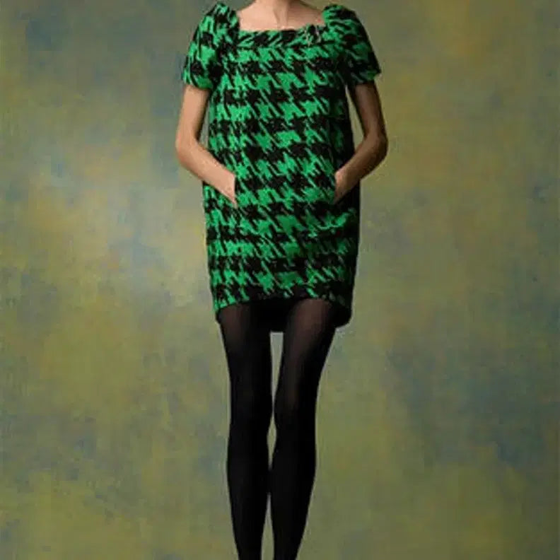 [BUNJANG] Marc Jacobs Houndstooth Square Neck Dress / 마크제이콥스 스퀘어넥 하운드투스 원피스 55