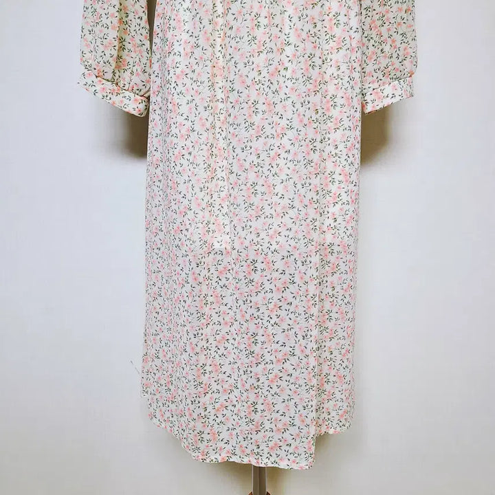 [BUNJANG] Hotping Floral Print Belted Long Dress Pink / 핫핑 잔꽃 허리끈 롱원피스 66 77 핑크