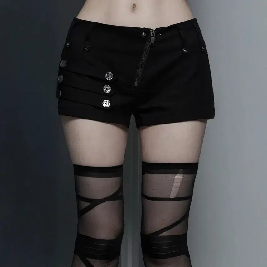 [BUNJANG] Etoiseme Napoleon Diagonal Zipper Short Pants Size 2 / 에트오소메 나폴레옹 숏팬츠 Napoleon Diagonal pants