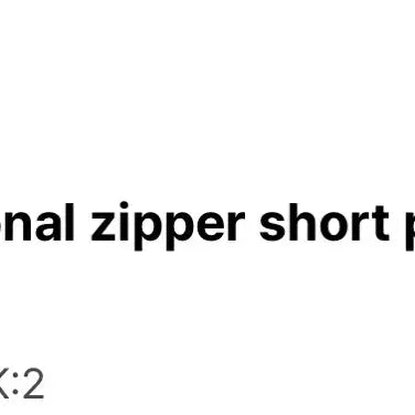 [BUNJANG] Etoiseme Napoleon Diagonal Zipper Short Pants Size 2 / 에트오소메 나폴레옹 숏팬츠 Napoleon Diagonal pants