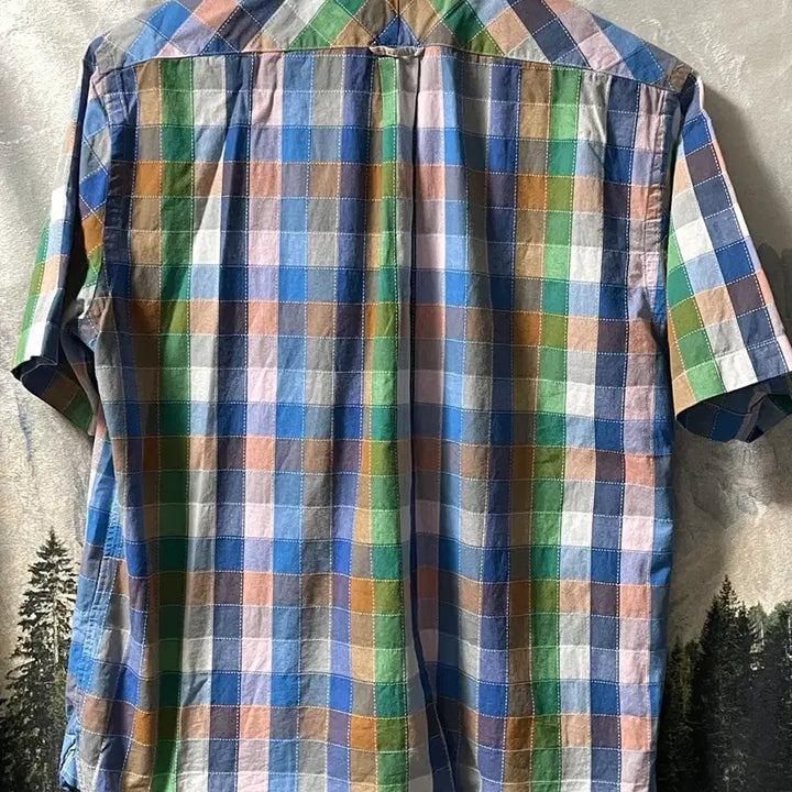 [BUNJANG] Coen Check Short Sleeve Shirt (L-XL) / L~XL) 코엔 체크 반팔 셔츠