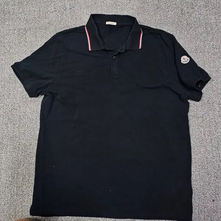 [BUNJANG] Moncler Black Polo Shirt XXL / 몽클레어 블랙 카라티셔츠 xxl