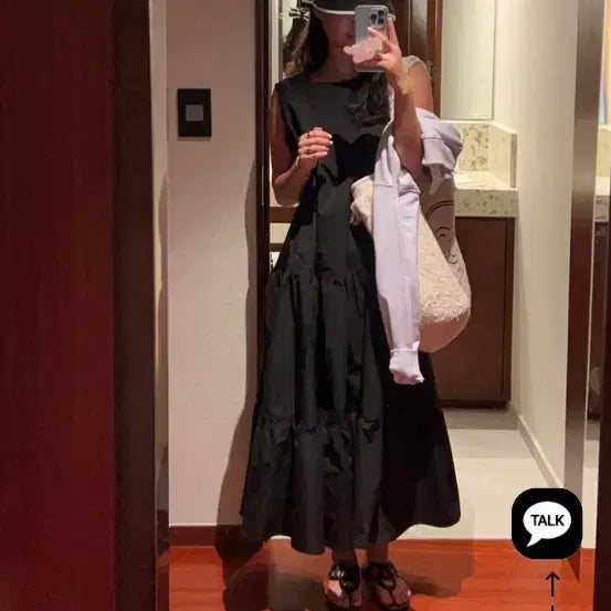 [BUNJANG] SSUMJ Black Long Dress / SSUMJ 블랙 롱 원피스  새옷수준