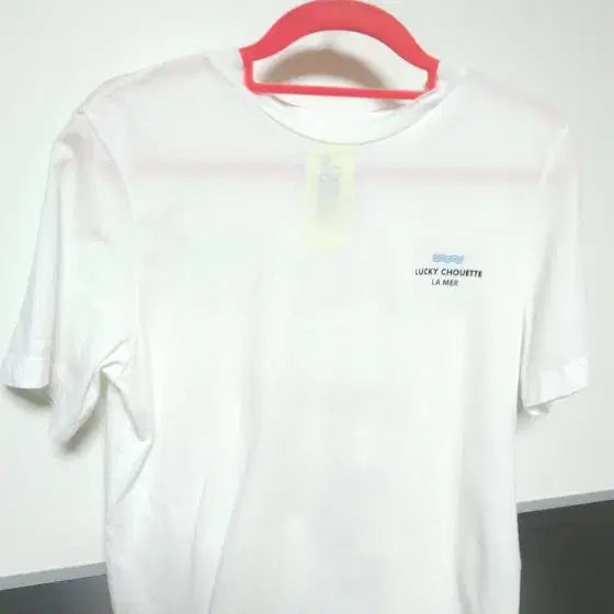 [BUNJANG] Lucky Chouette White T-Shirt with Back Logo / 럭키슈에뜨 티셔츠
