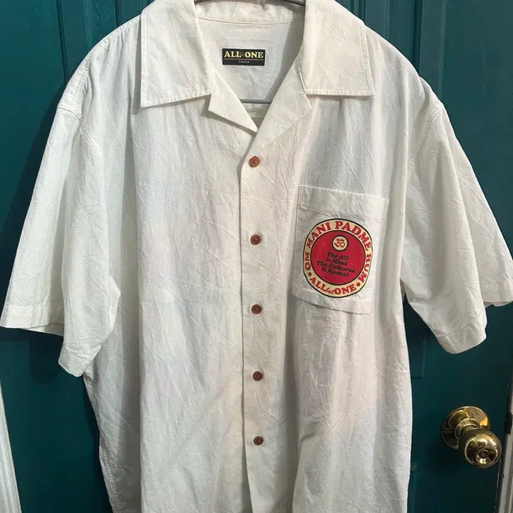 [BUNJANG] ALLbutONE White Short Sleeve Shirt / ALLbutONE 화이트 반팔 셔츠