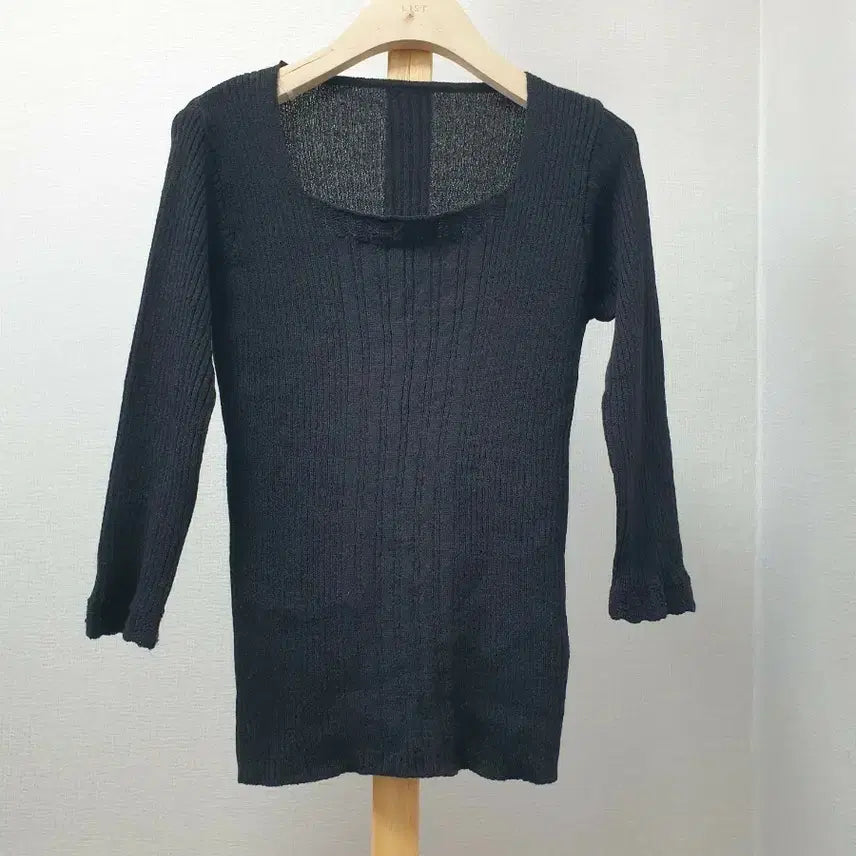 [BUNJANG] Knit T-Shirt - Size F / 국산 신축성아주좋은 니트 티셔츠 싸이즈F