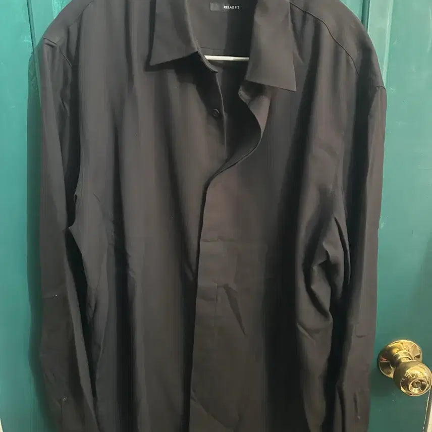 [BUNJANG] Musinsa Standard Black Relaxed Fit Shirt (M) / 무신사 스탠다드 블랙 셔츠 M 릴렉스핏