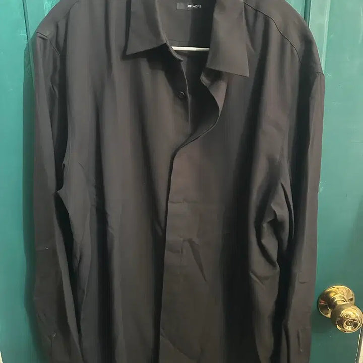 [BUNJANG] Musinsa Standard Black Relaxed Fit Shirt (M) / 무신사 스탠다드 블랙 셔츠 M 릴렉스핏
