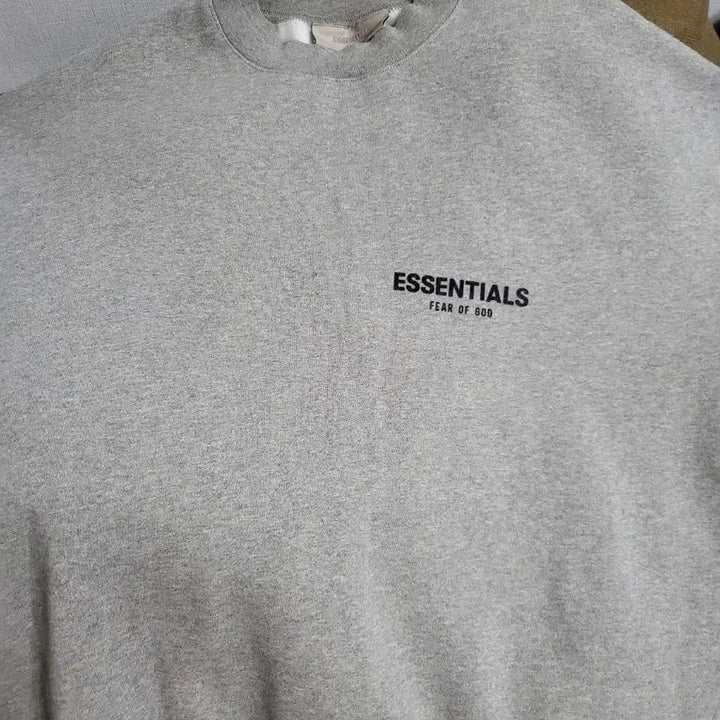 [BUNJANG] Fear of God Essentials Brushed Fleece Sweatshirt Grey / 에센셜 Fear of God 기모 맨투맨 회색