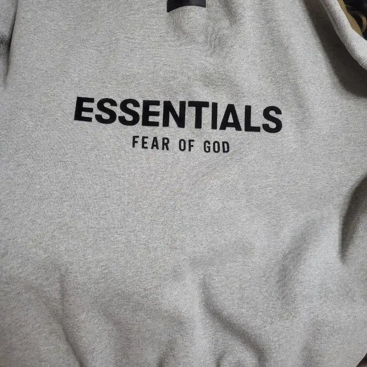 [BUNJANG] Fear of God Essentials Brushed Fleece Sweatshirt Grey / 에센셜 Fear of God 기모 맨투맨 회색
