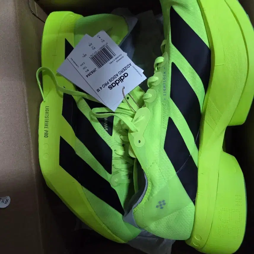 [BUNJANG] Adidas Adizero Adios Pro 4 Running Shoes Neon 270mm / 아디다스  아디오스 프로 4