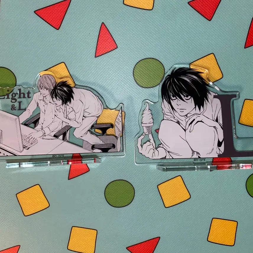 [BUNJANG] Death Note Original Art Exhibition L &amp; Light Acrylic Set / 데스노트 원화전 아크릴 엘 라이토 일괄