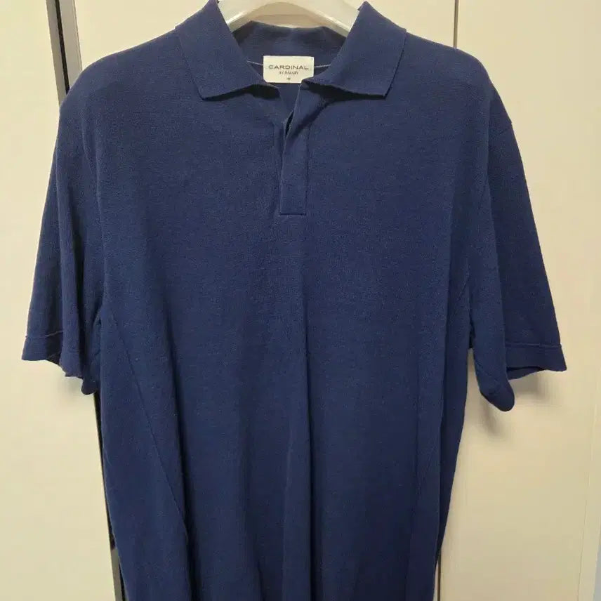[BUNJANG] Galaxy Lifestyle Blue Cotton Short Sleeve Polo Shirt M / 갤럭시[CARDINAL] 블루 코튼 카라반팔 M