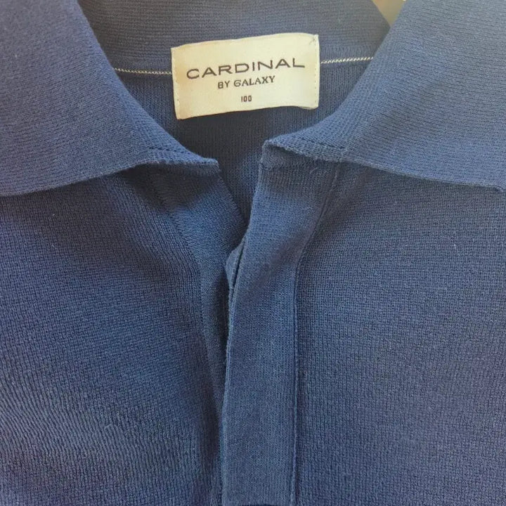[BUNJANG] Galaxy Lifestyle Blue Cotton Short Sleeve Polo Shirt M / 갤럭시[CARDINAL] 블루 코튼 카라반팔 M