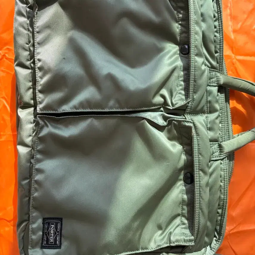 [BUNJANG] Porter Tanker 3-Way Briefcase Sage Green / 포터 탱커 3WAY 브리프케이스 세이지 그린