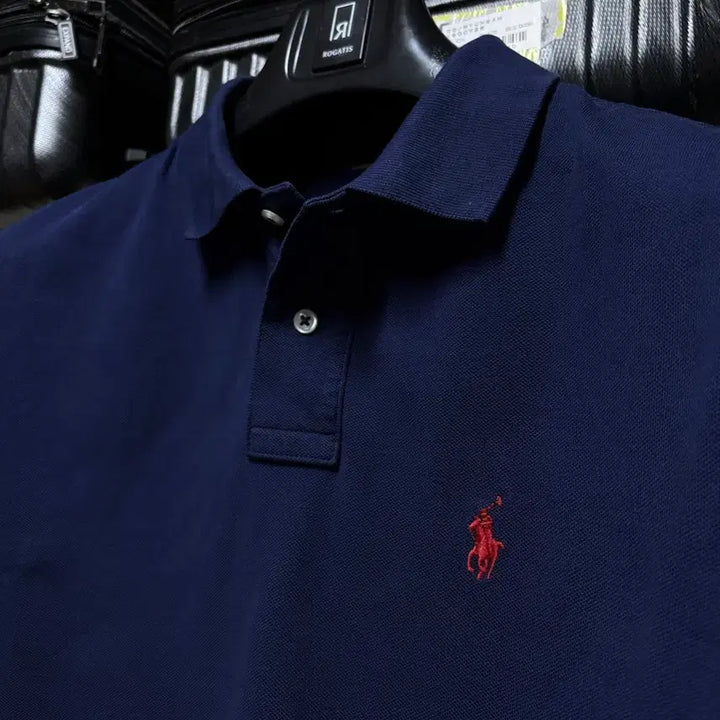 [BUNJANG] Polo Ralph Lauren Navy Polo T-Shirt Custom Slim Fit / QR정품) 폴로네이비 카라티