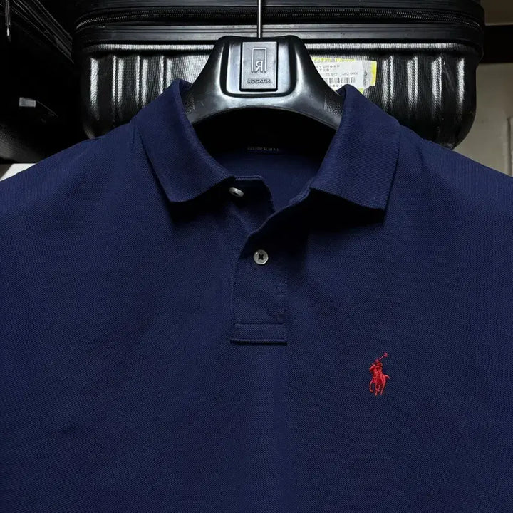 [BUNJANG] Polo Ralph Lauren Navy Polo T-Shirt Custom Slim Fit / QR정품) 폴로네이비 카라티