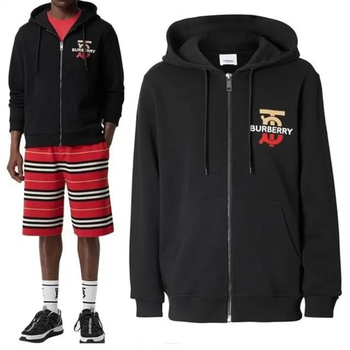 [BUNJANG] Burberry Black Logo Hooded Zip-Up L / (정품)버버리 블랙 로고 후드집업 L100
