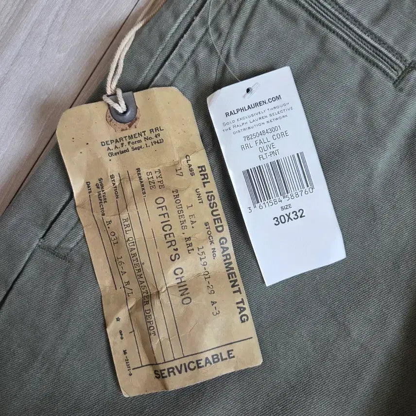 [BUNJANG] RRL Officer Chino Pants 30/32 / RRL 더블알엘 오피서 치노 팬츠 30/32 새상품