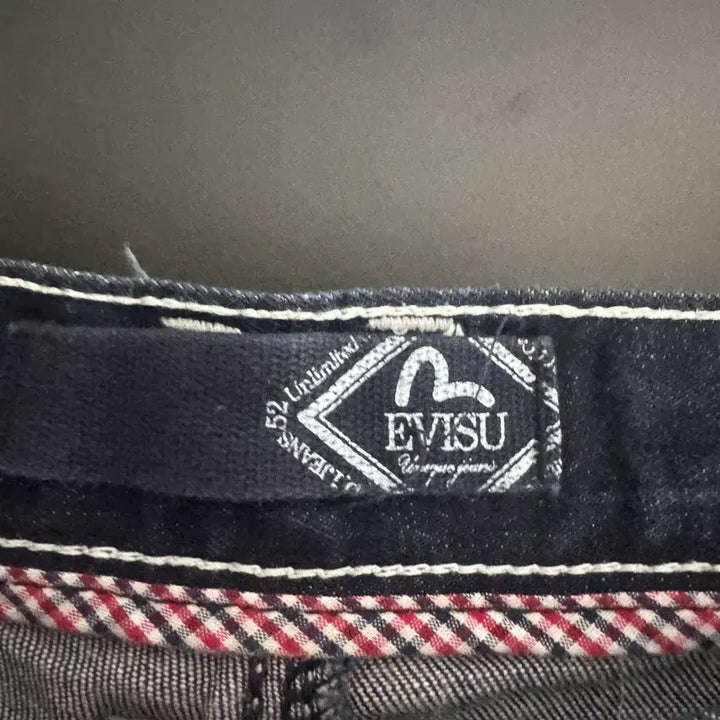 [BUNJANG] Evisu Lettering Printing Denim Shorts / 희귀!! 공용 에비수 EVISU 레터링 프린팅 데님 반바지