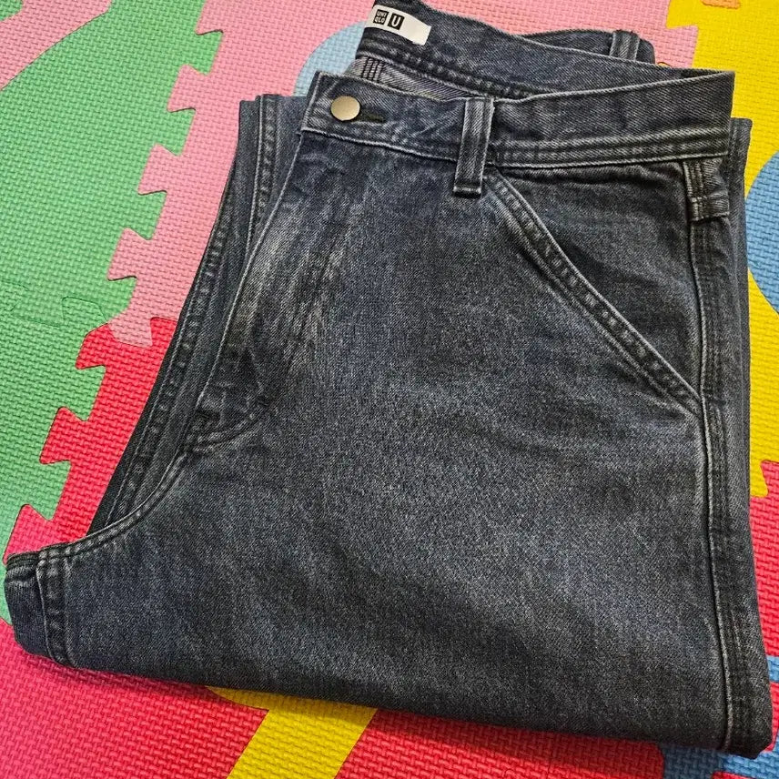 [BUNJANG] Uniqlo U Wide Tapered Jeans 33 67 Blue / (33)유니클로u 와이드테이퍼드진 67blue