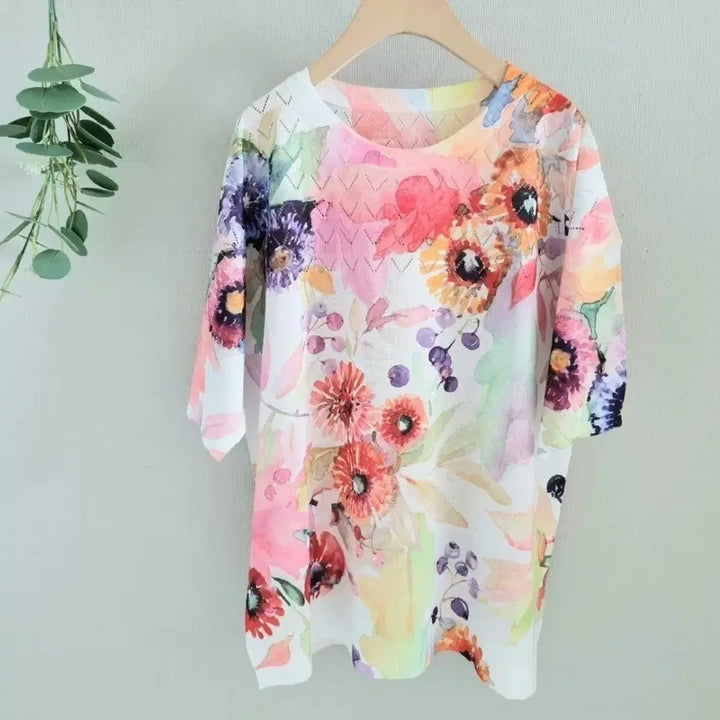 [BUNJANG] Flower Print Knit / 플라워 프린트 니트