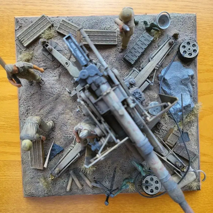 [BUNJANG] 1/35 Scale German 88mm Gun Diorama Set with Soldier Figures / 디오라마세트1/35 독일88mm포