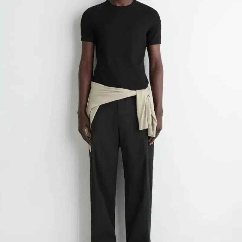 [BUNJANG] COS Slim Ribbed Cotton T-Shirt / COS 슬림 리브드 코튼 티셔츠 (택포)