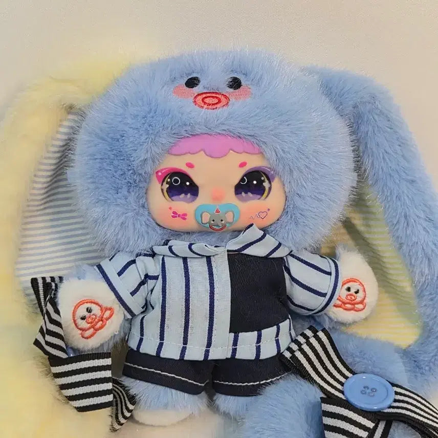 [BUNJANG] Jiimo Authentic "Blue Pacifier Face" (Baby Three) Dummy / 지이모 정품 100 파랑 쪽쪽이 얼굴 (베이비쓰리)