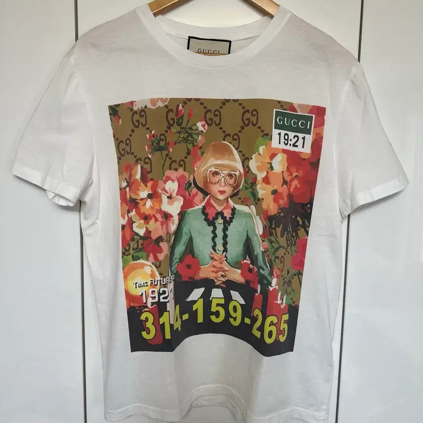 [BUNJANG] Gucci Flower Printing Short Sleeve T-Shirt White / 구찌 플라워 프린팅 반팔 티셔츠 화이트 정품