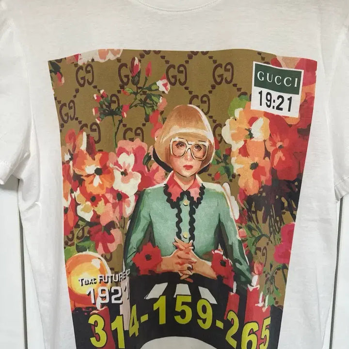 [BUNJANG] Gucci Flower Printing Short Sleeve T-Shirt White / 구찌 플라워 프린팅 반팔 티셔츠 화이트 정품