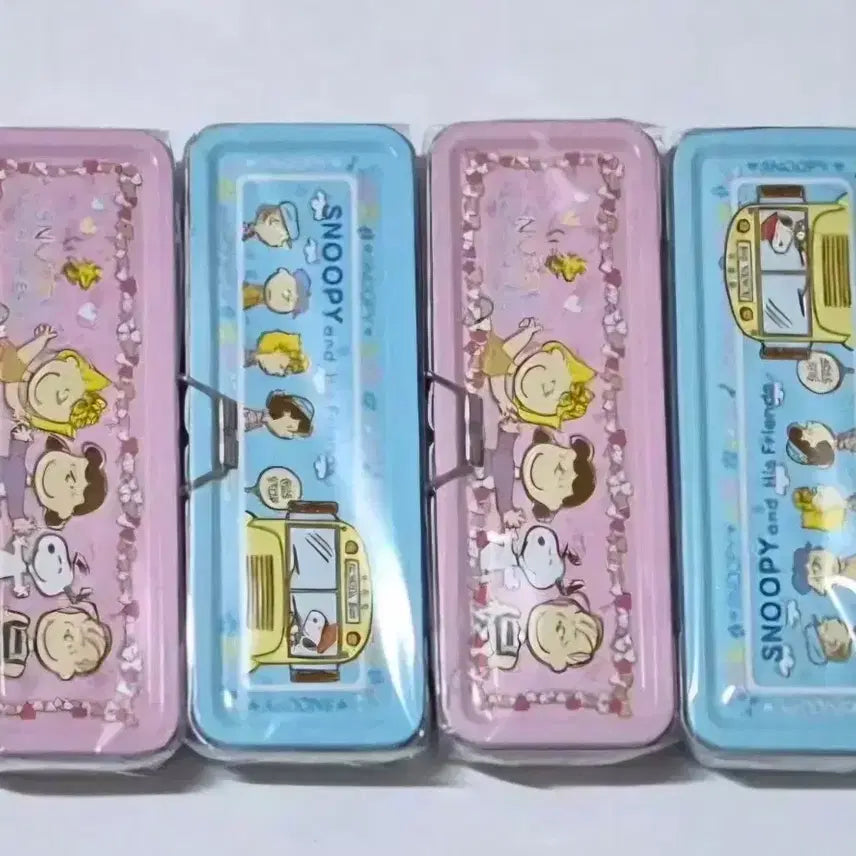 [BUNJANG] Classic Snoopy 3-Tier Metal Pencil Case / 고전 스누피 3단락 필통