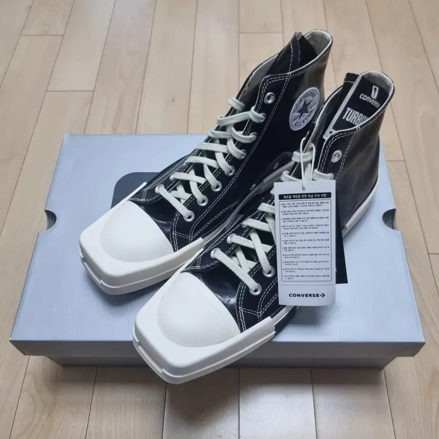 [BUNJANG] Converse Dark Shadow Tebo Dark Chuck 70 High Black Lacerated Denim / [290] 컨버스 다크쉐도우 터보다크 척 70 하이 블랙 래커드 데님