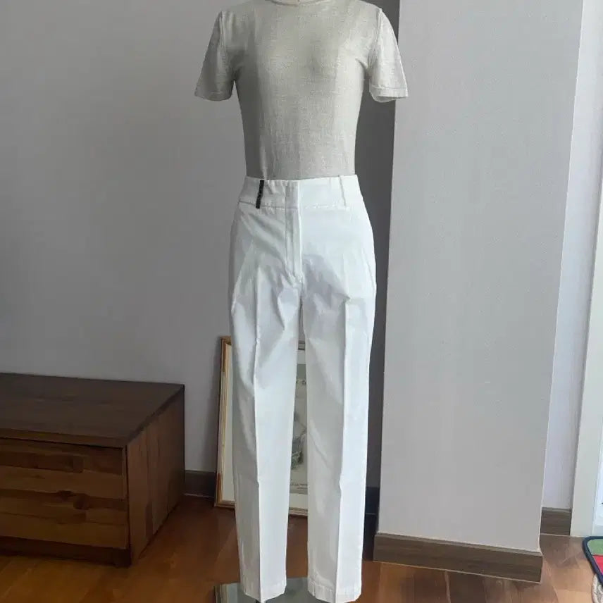 [BUNJANG] PESERICO Cotton White Slacks / PESERICO 페세리코 코튼 화이트 슬랙스(40,미착용)