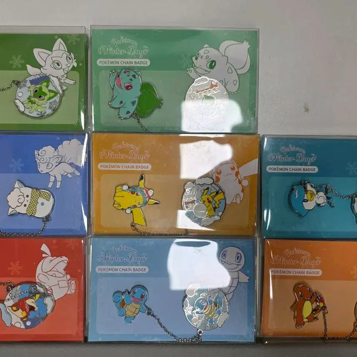 [BUNJANG] Pokemon Chain Badge 8 Types Bundle Set / 포켓몬 체인 뱃지 8종 일괄판매