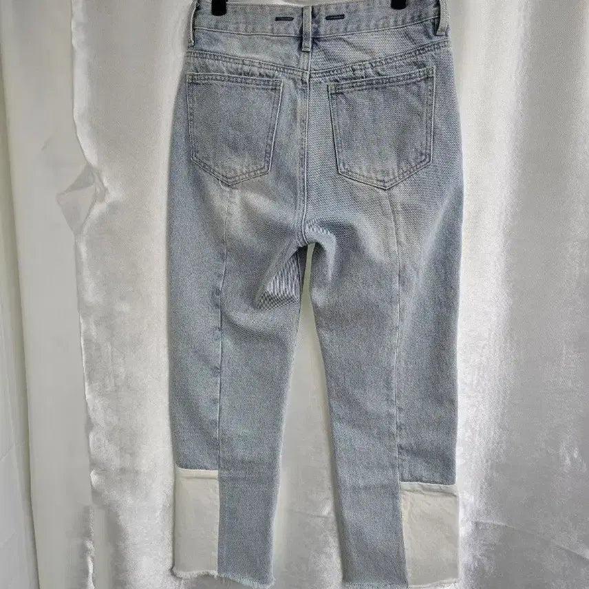 [BUNJANG] KUHO PLUS 9/10 Length Color-Block Denim Pants / 구호 플러스 9부 배색 데님 (2016)