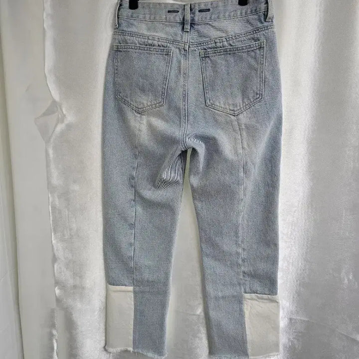 [BUNJANG] KUHO PLUS 9/10 Length Color-Block Denim Pants / 구호 플러스 9부 배색 데님 (2016)