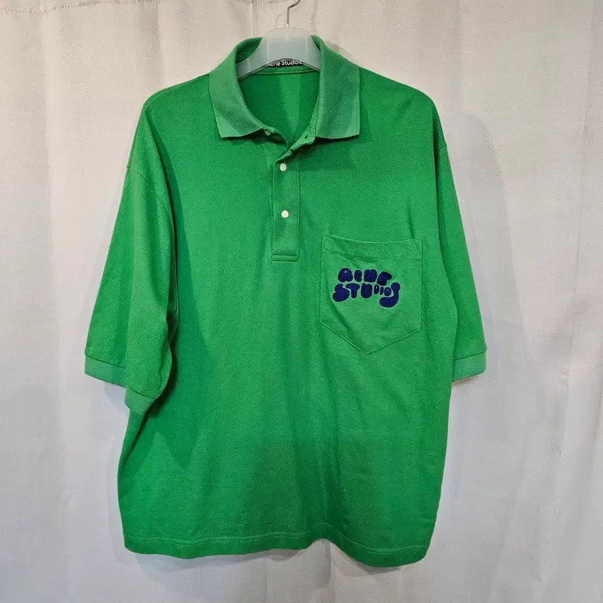 [BUNJANG] Acne Studios x Lydia Blakey Bubble Logo Pocket Polo Shirt Green / 아크네 스튜디오 x 리디아 블레이클리 버블 로고 포켓 폴로