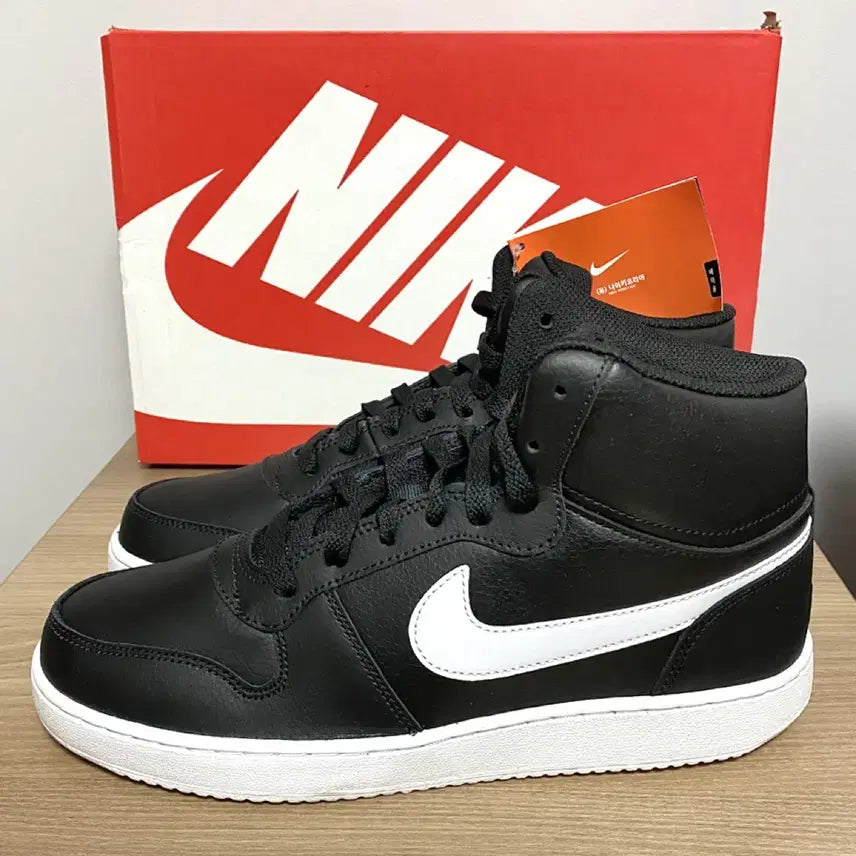 [BUNJANG] Nike Ebernon Mid Black Sneakers 270mm / (새제품) 나이키 270mm 에버논 미드 블랙 스니커즈 운동화 매장정품