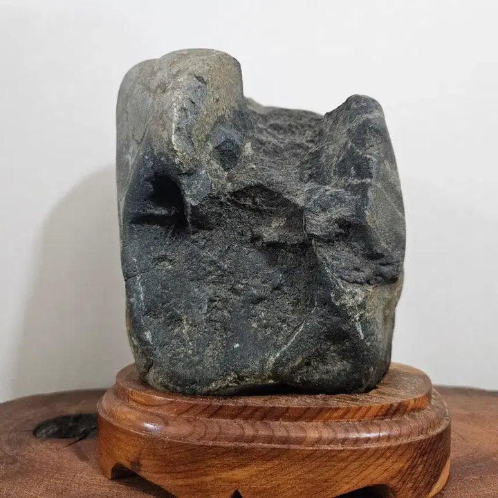 [BUNJANG] Stone Display Stand / 수석 검은돌 좌대 포함