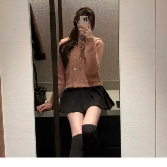 [BUNJANG] Labelle Blanc Sailor Two-Pocket Mohair Knit / 라벨르블랑 세일러 투포켓 모헤어 니트