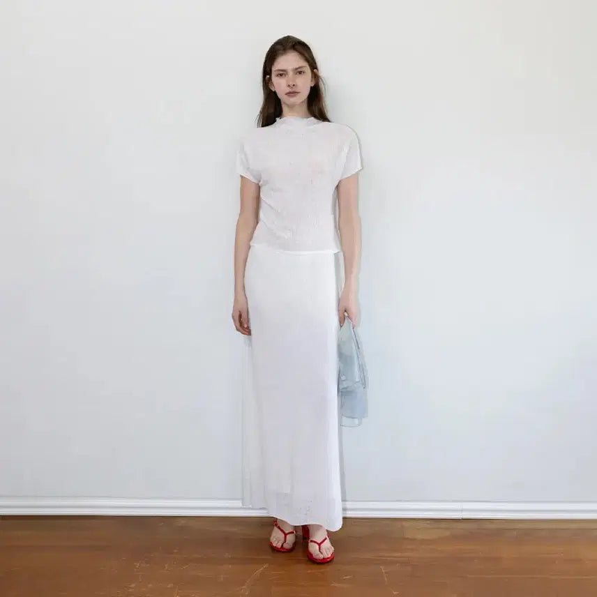 [BUNJANG] The lille Wavy Linen Long Skirt / The lille 더릴 wavy 린넨 롱 스커트