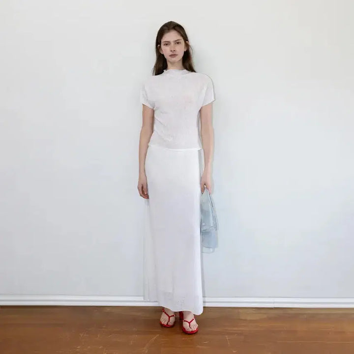 [BUNJANG] The lille Wavy Linen Long Skirt / The lille 더릴 wavy 린넨 롱 스커트