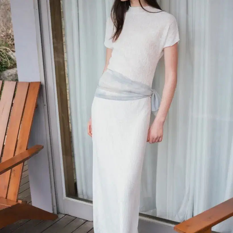 [BUNJANG] The lille Wavy Linen Long Skirt / The lille 더릴 wavy 린넨 롱 스커트