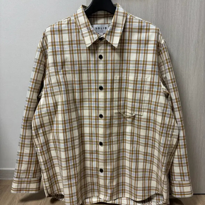 [BUNJANG] Solid Homme Check Shirt Size 52 / 솔리드옴므 체크 셔츠 52사이즈