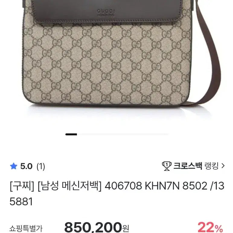 [BUNJANG] Gucci GG Supreme Messenger Bag / 구찌 정품 GG 수프림 메신저백