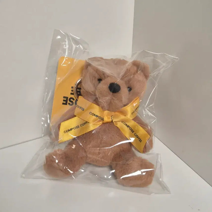 [BUNJANG] Compose Coffee "Hanmo-gom" Bear Plush Keyring / 컴포즈커피 곰인형 키링 한모곰 새상품