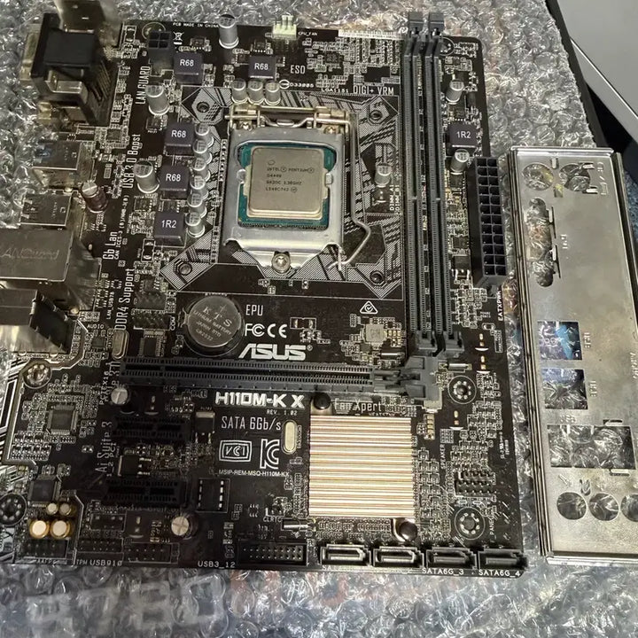 [BUNJANG] Intel Pentium G4400 + Asus H110M-K X CPU Motherboard Set / 펜티엄 G4400 + asus H110M K X CPU 보드 세트