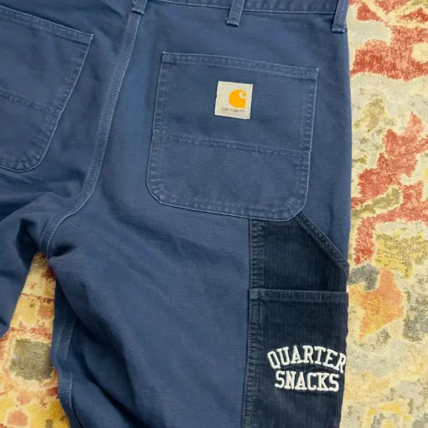 [BUNJANG] Carhartt WIP x Quartersnacks Simple Pants Blue Aged Canvas Size 34x32 / [칼하트WIP] 쿼터스낵스 심플팬츠 블루 34x32