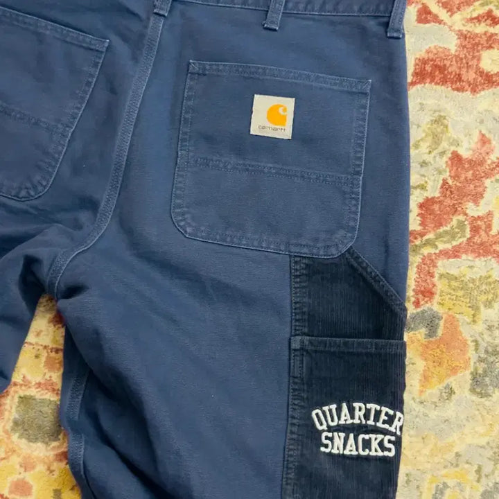 [BUNJANG] Carhartt WIP x Quartersnacks Simple Pants Blue Aged Canvas Size 34x32 / [칼하트WIP] 쿼터스낵스 심플팬츠 블루 34x32